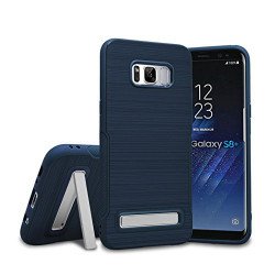 Galaxy S8 Plus Brushed TPU Hybrid Kickstand Case (Blue)
